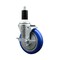 Service Caster 5'' Blue Poly Swivel 1-3/8'' Expanding Stem Caster with Brake SCC-EX20S514-PPUB-BLUE-TLB-138 - alternate 1